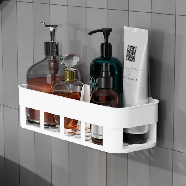 Wall Mounted Bathroom Organizer Rack | Multipurpose Shower Storage Shelf for Shampoo, Soap & Toiletries