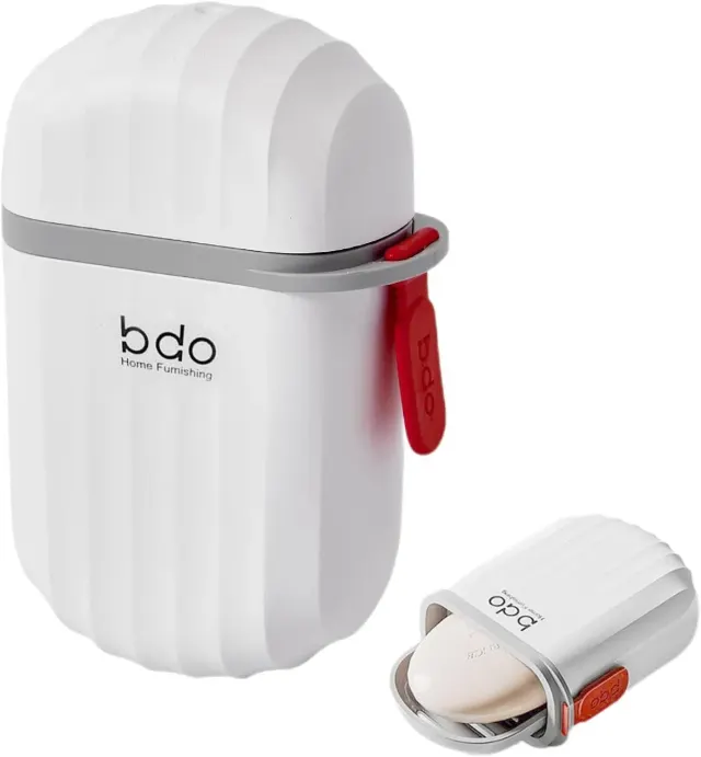 Portable Soap Case with Drainage Tray – Travel-Friendly Soap Holder