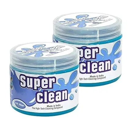 Super Clean Cleaning Gel – Reusable Dust & Dirt Cleaning Compound for Car Interior, Keyboard, Laptop & Electronics