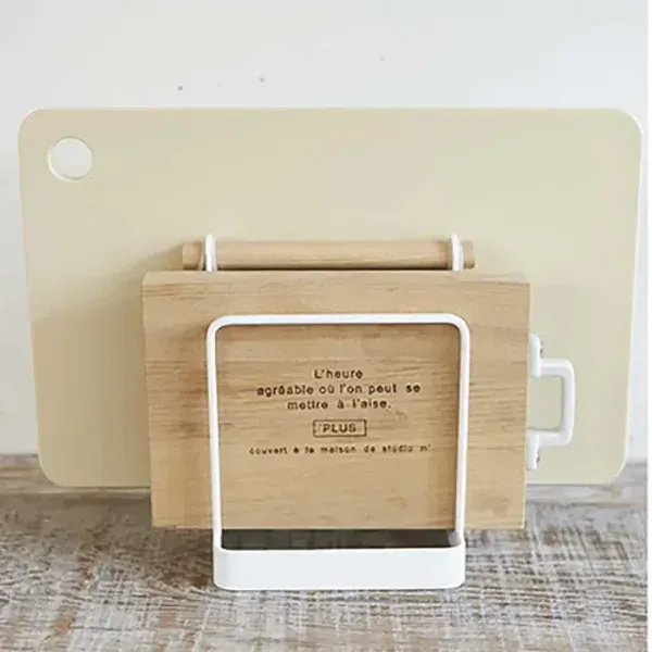 Chopping Board Stand with Wooden Handle