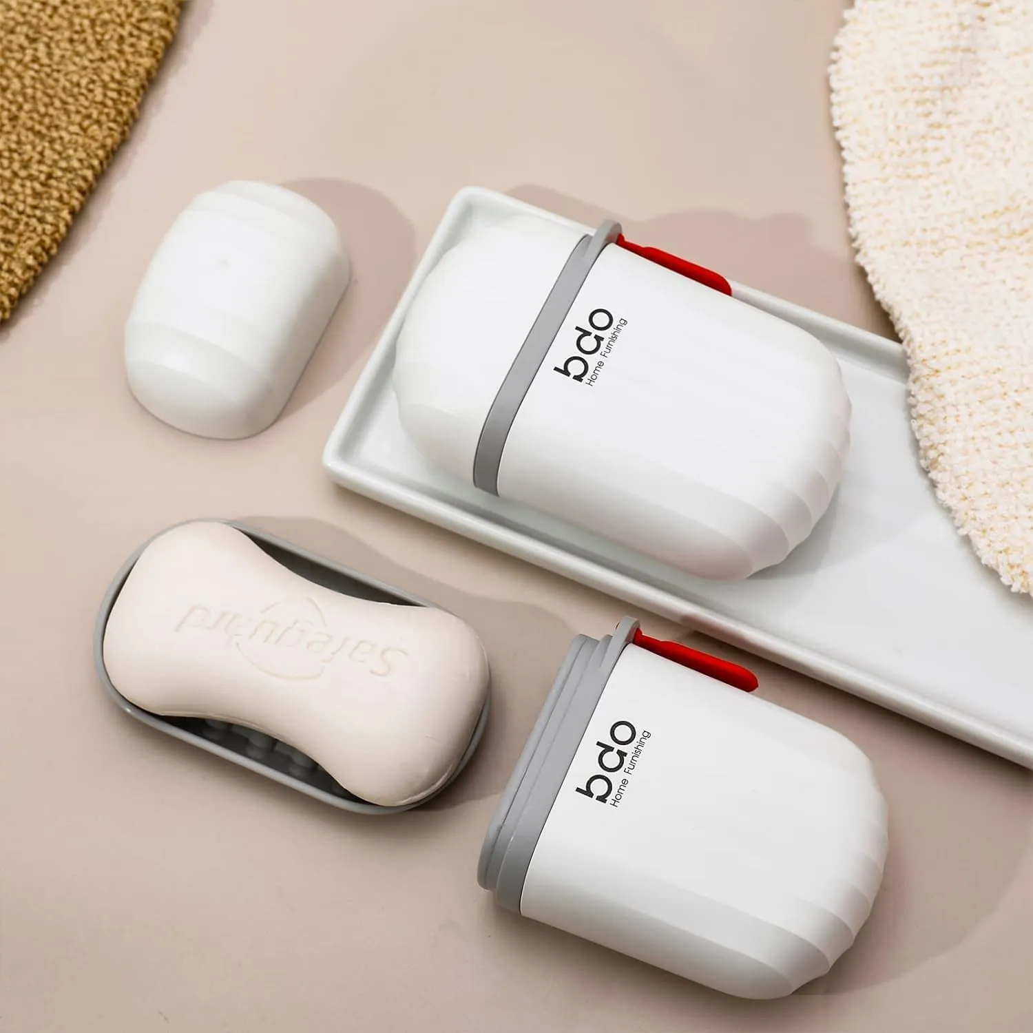 Portable Soap Case with Drainage Tray – Travel-Friendly Soap Holder — view 2