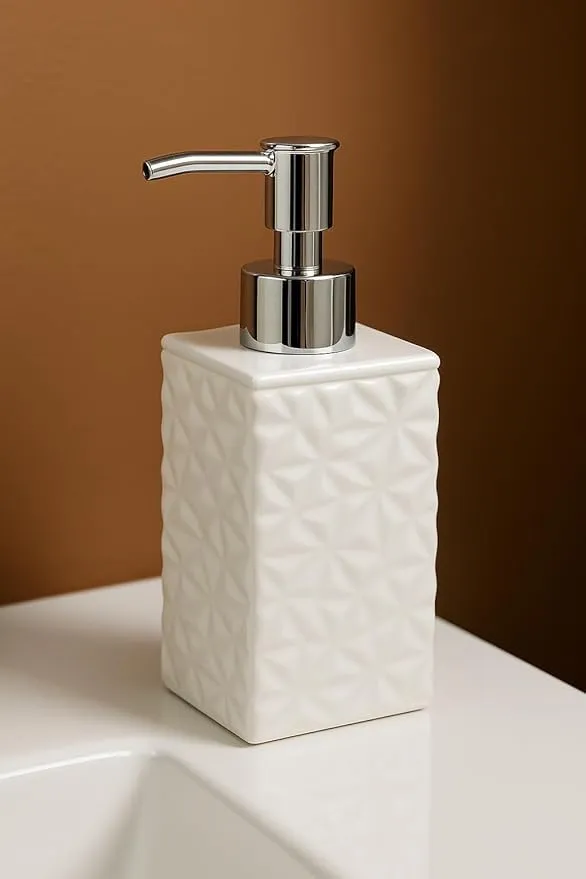 Premium Textured Liquid Soap Dispenser – Decorative Handwash Pump Bottle for Bathroom & Kitchen — view 2