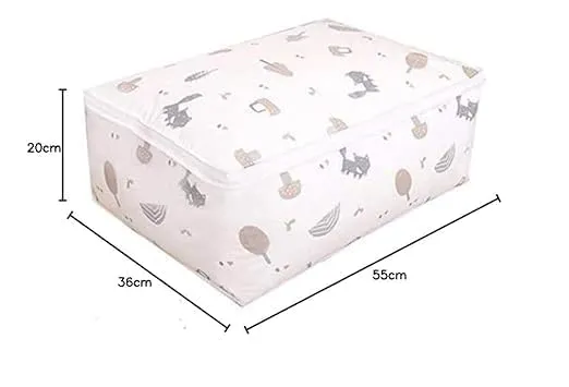 Large Blanket Storage Bag 58×40×22 cm – Foldable Clothes & Bedding Organizer | Dust, Moisture & Water-Resistant Storage Box Bag — view 2