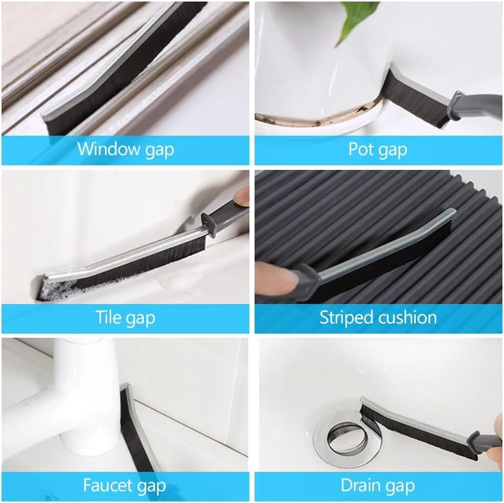 2-in-1 Multi-Purpose Crevice & Groove Cleaning Brush | Narrow Gap, Corner & Track Cleaning Tool for Home, Kitchen & Bathroom — view 6