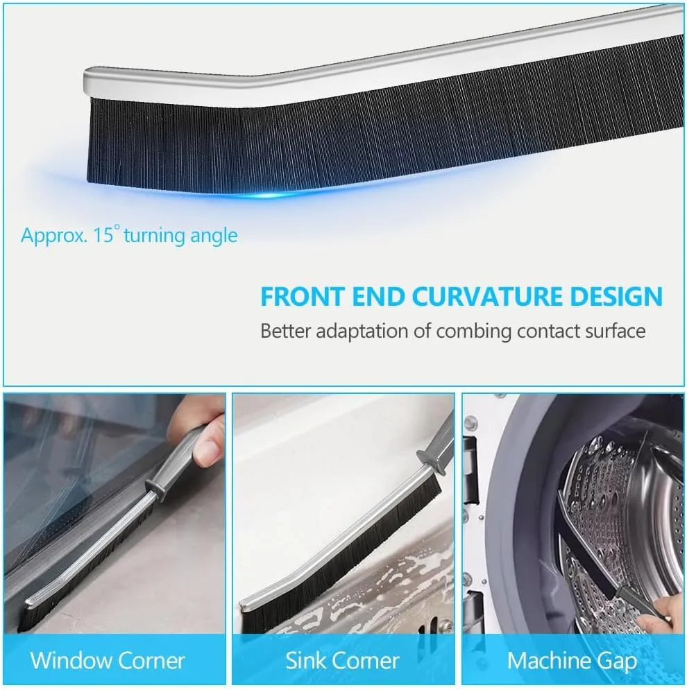 2-in-1 Multi-Purpose Crevice & Groove Cleaning Brush | Narrow Gap, Corner & Track Cleaning Tool for Home, Kitchen & Bathroom — view 4