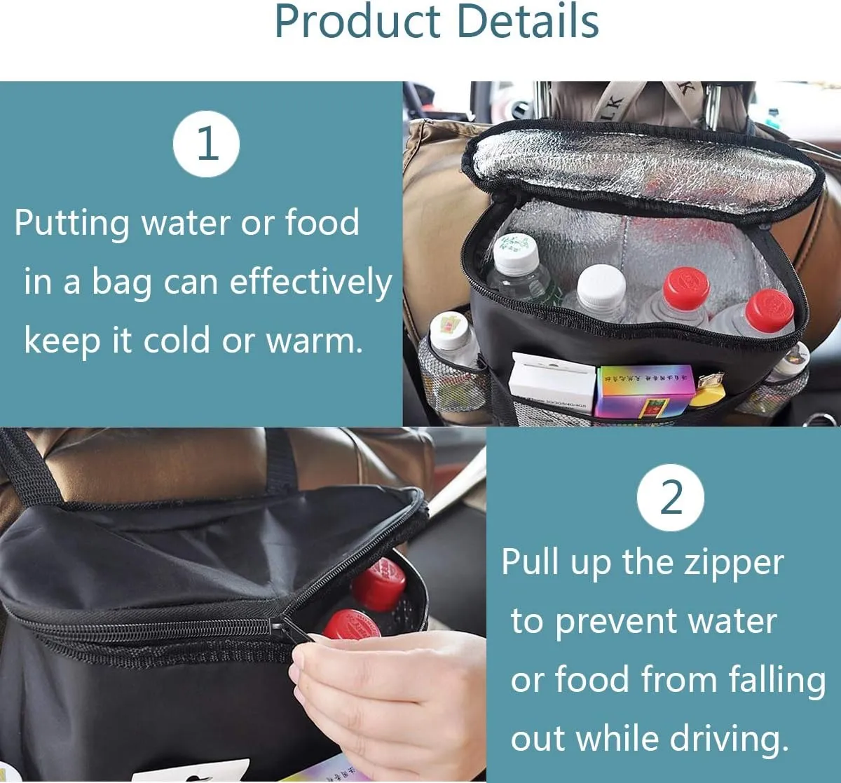 Car Seat Back Organizer & Insulated Storage Bag — view 5