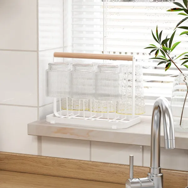 Wooden Handle Glass Holder — view 3