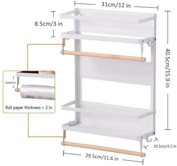 Double Shelf Magnetic Storage Rack — view 9